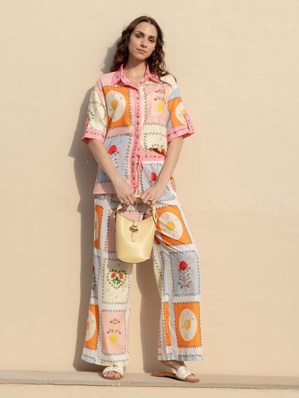 Pastel Picnic Co-Ord Set - Multi-Color