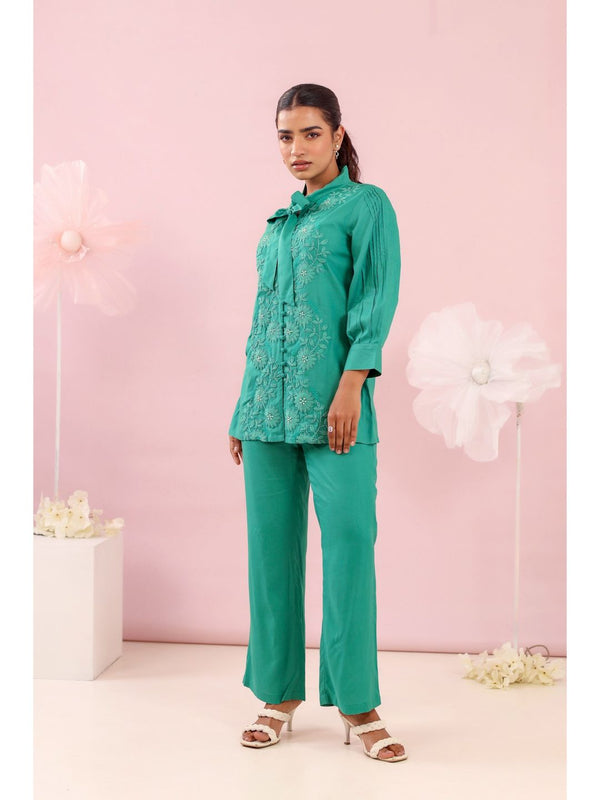 Purna Emerald Cotton Co-Ord (Set of 2)
